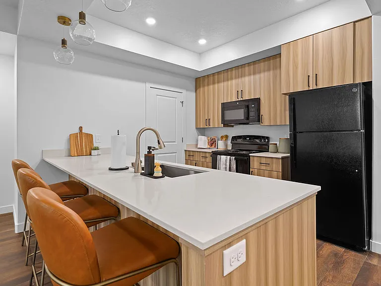 Spacious kitchens