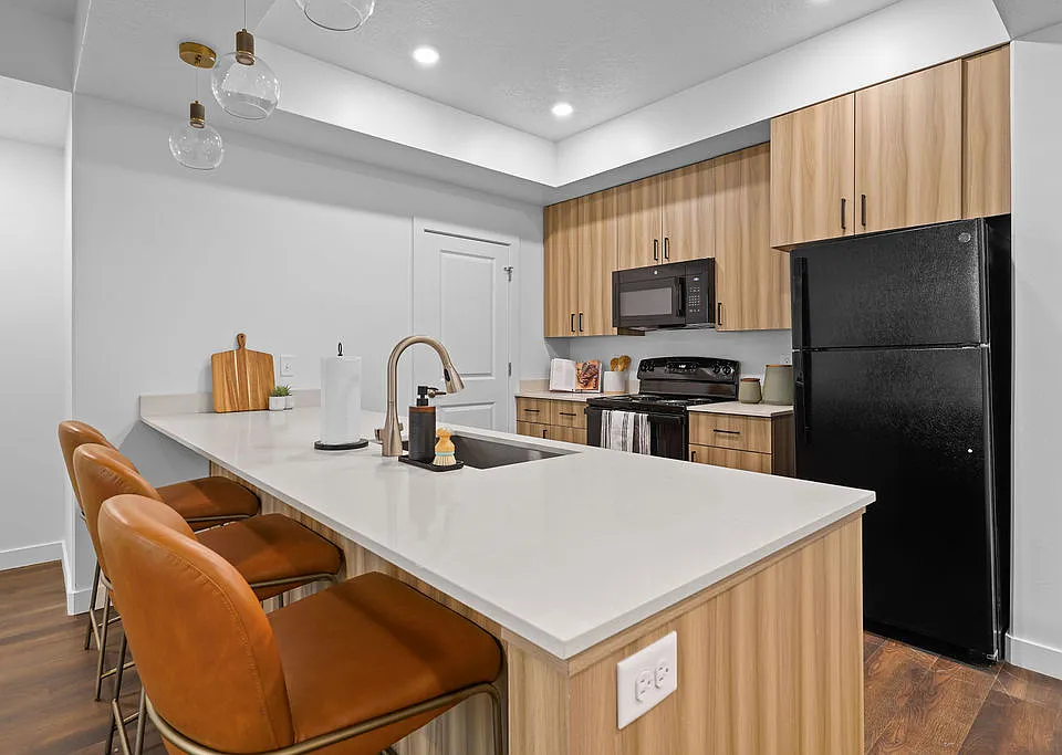 Spacious kitchens