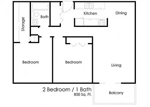 Floor plan Two Bedroom