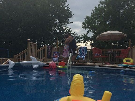 deck off pool 