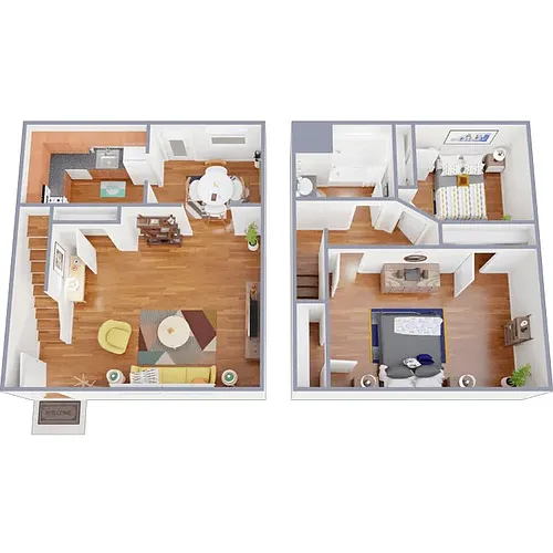 Floor plan B2 - 2x1TH