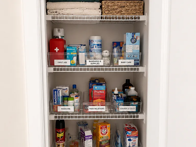 utility closet on the third floor