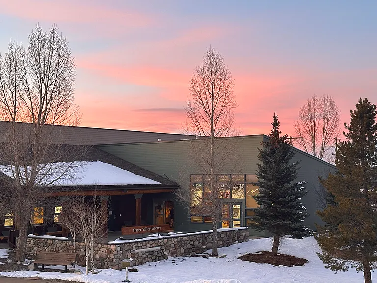 view from patio-fraser library
