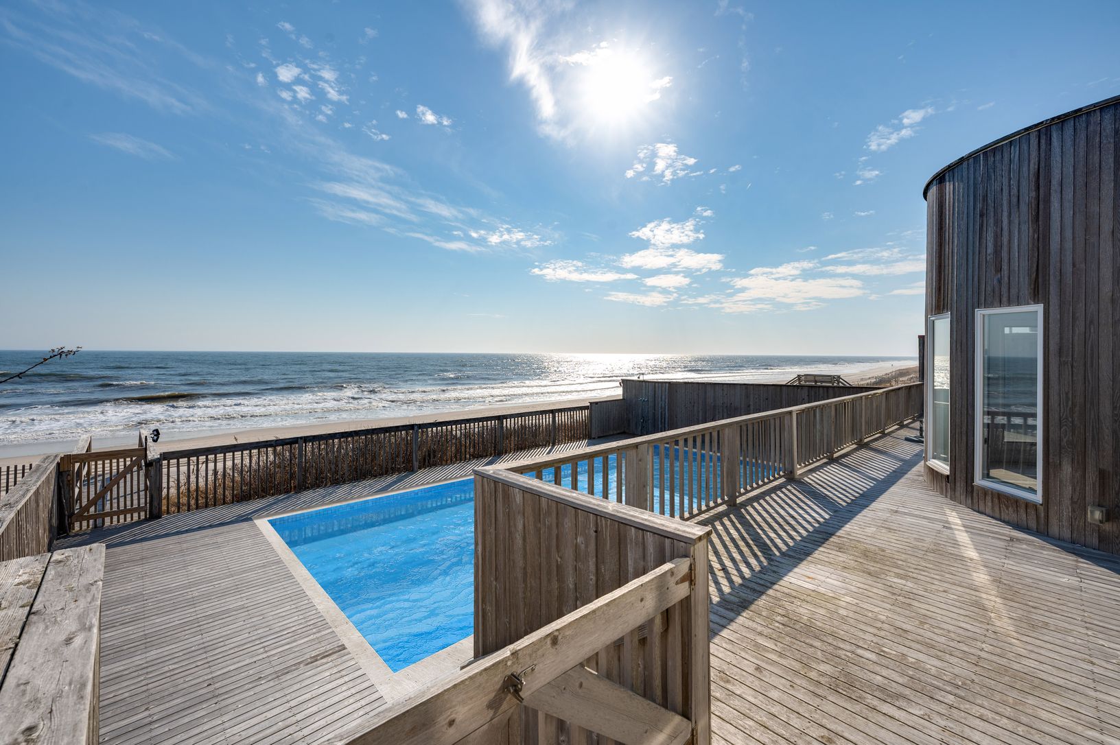 Oceanfront Yard and Pool.