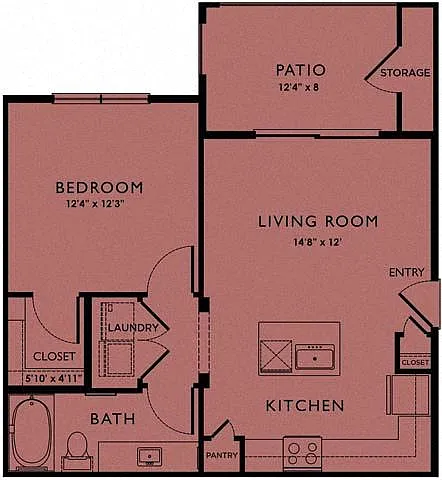 Floor plan One-Bedroom (A1)