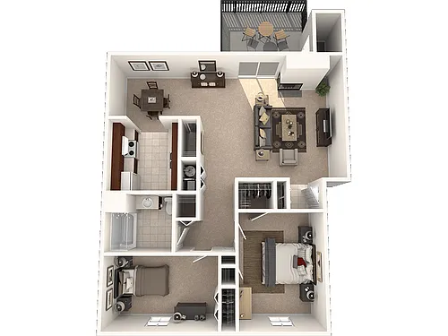Floor plan Two Bedroom Apartment
