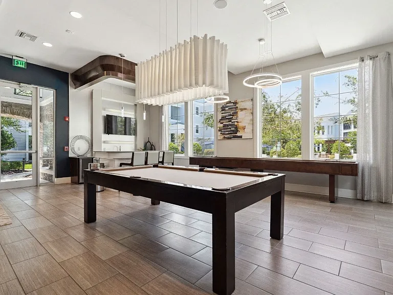 Game Room with Billiards and Shuffleboard
