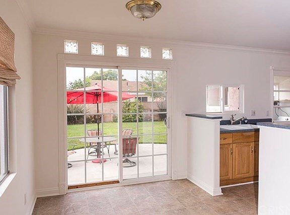 View of private backyard while at Dining area.