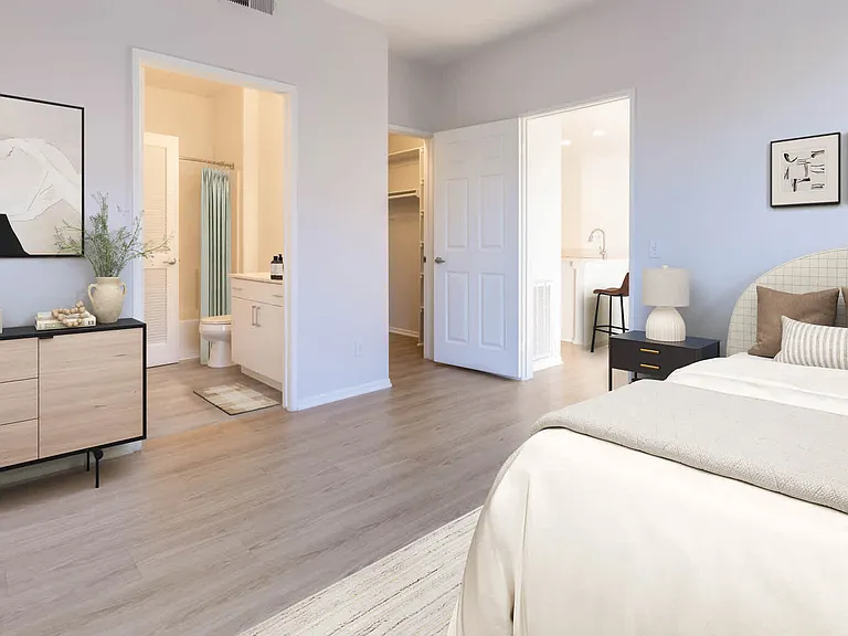 Bedroom with Hard Surface Flooring
