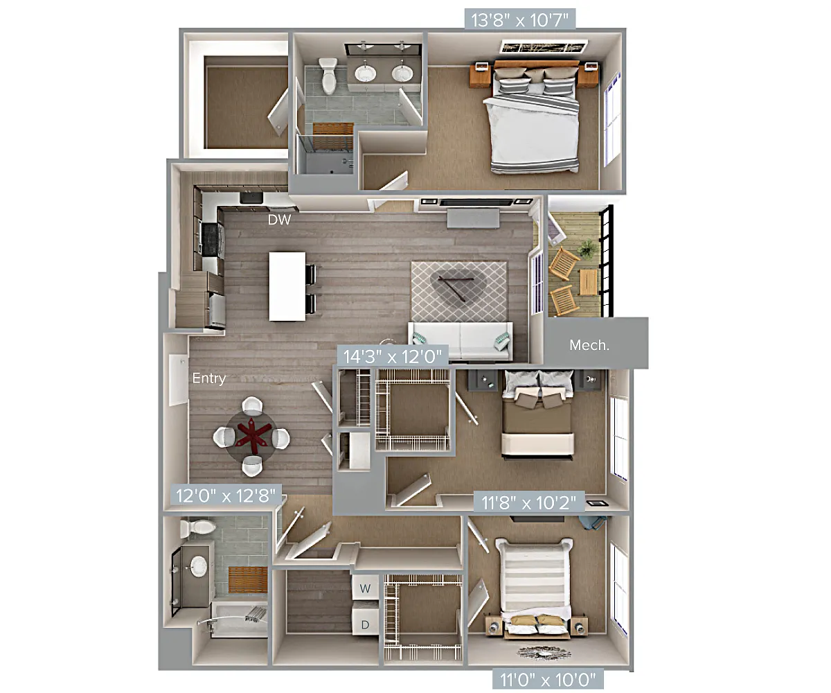 Floor plan C1-1375-U