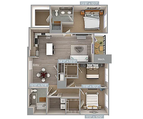Floor plan C1-1375-U