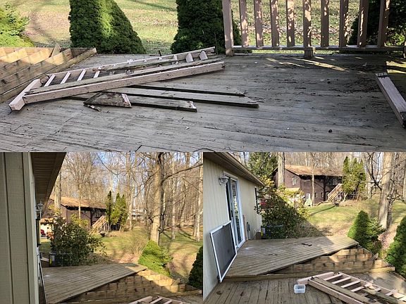 Pictures from the back deck which is being completely resurf