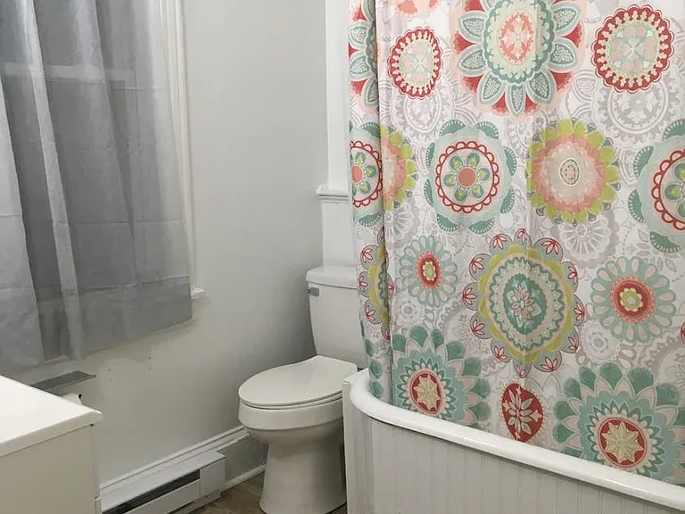 Bath with small tub/shower combo