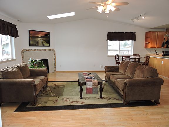 Fireplace, skylights & Fan