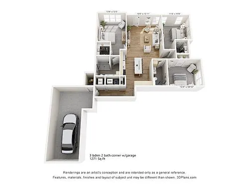 Floor plan 3 Bedroom A2