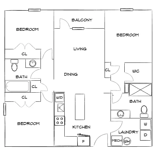 Floor plan Design 3A