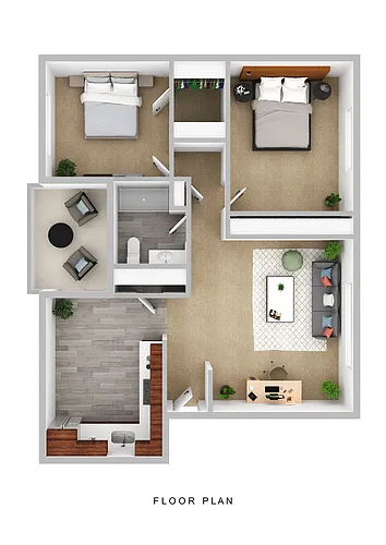 Floor plan Two Bedroom