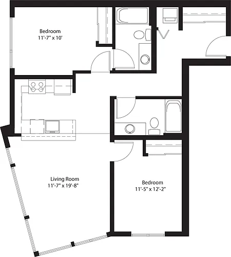 Floor plan 2 Bedroom C