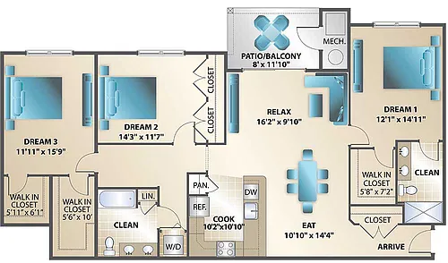 Floor plan 3BD
