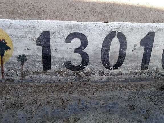 Hand painted address