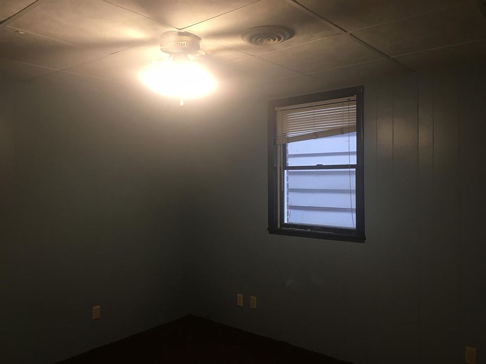 living room with fan