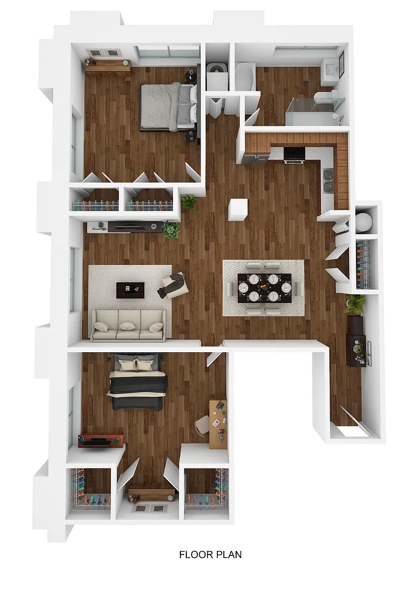 Floor plan 2 Bed 2 Bath