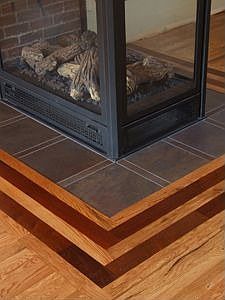 Fireplace and flooring