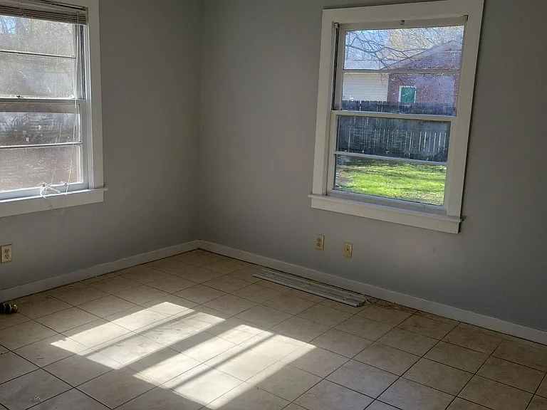 Bedroom on back corner of the house