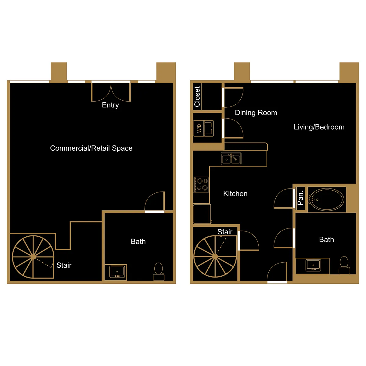 Floor plan Live/Work Loft - L6