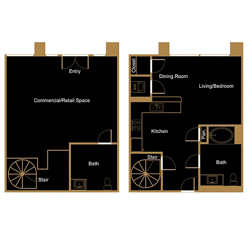 Floor plan Live/Work Loft - L6