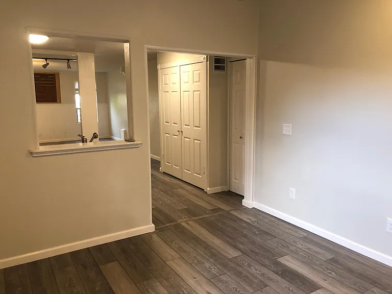 Looking to the kitchen from the dining area.