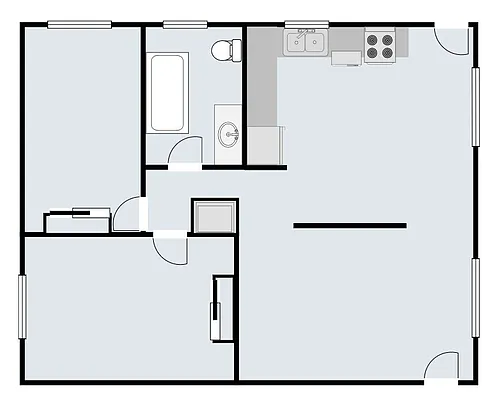 Floor plan Large 2x1