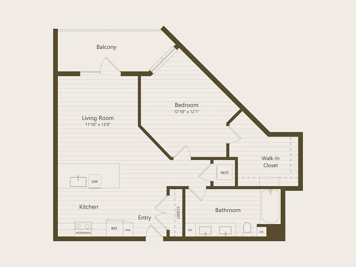 Floor plan 1K