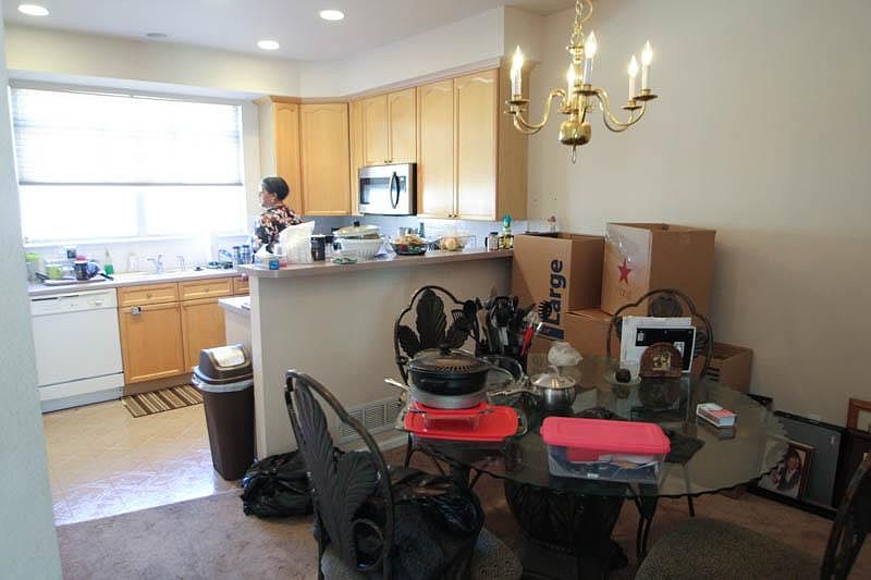 Dining room and kitchen