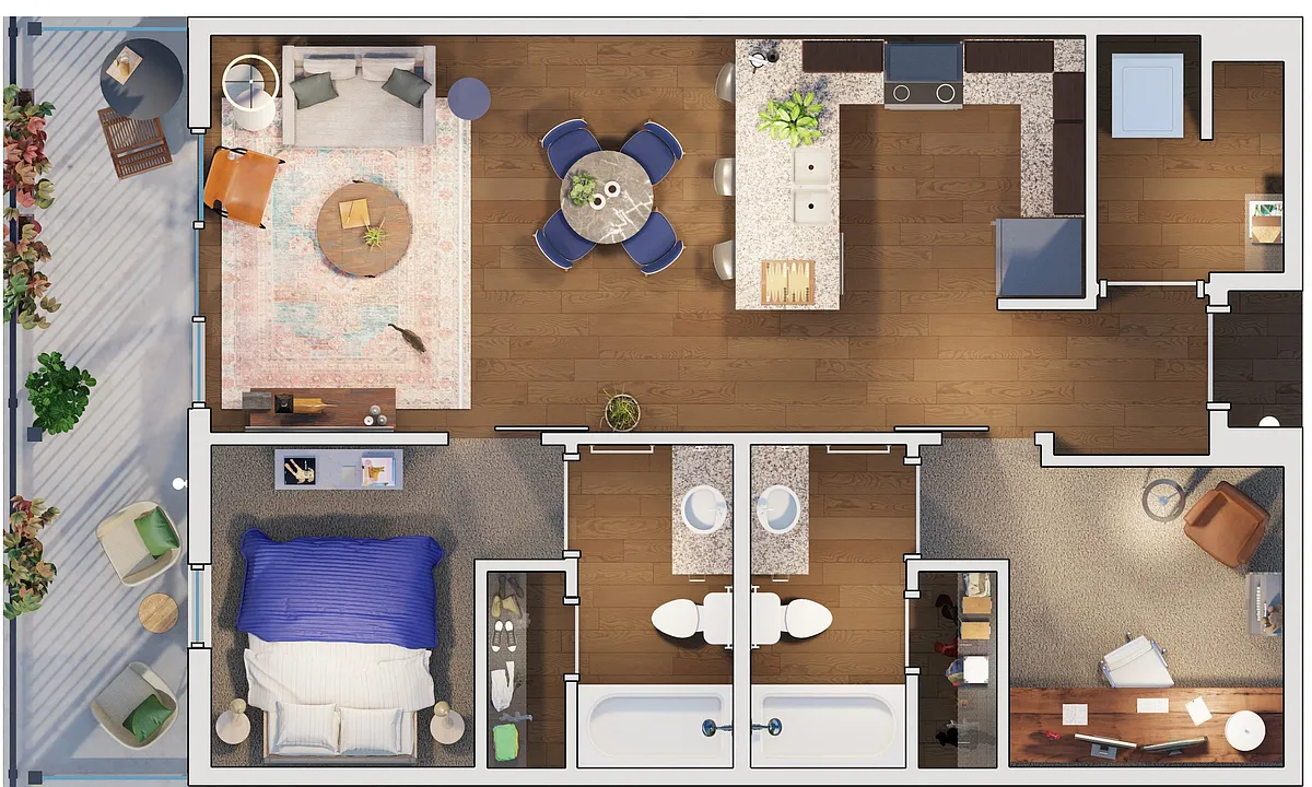 Floor plan 3 B3-D