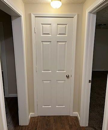 hallway closet across from entry door