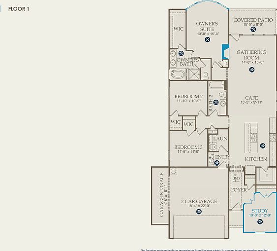 Fox Hollow Floor Plan, Quick Move-in Home, Floor 1