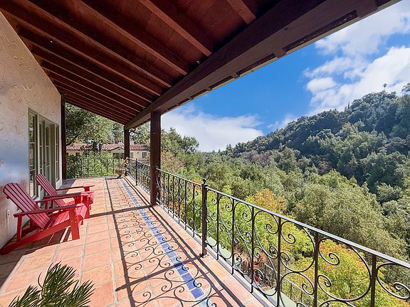 Balcony with a view of the city