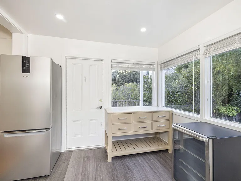 Kitchen with backyard access