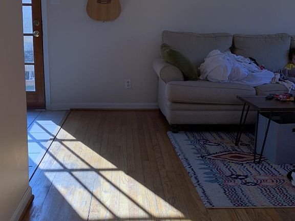 Hardwood floors and natural light throughout