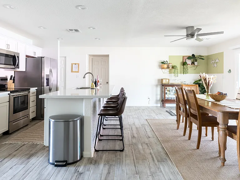kitchen and dining