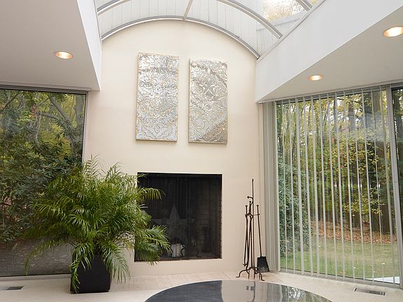 Living room fireplace