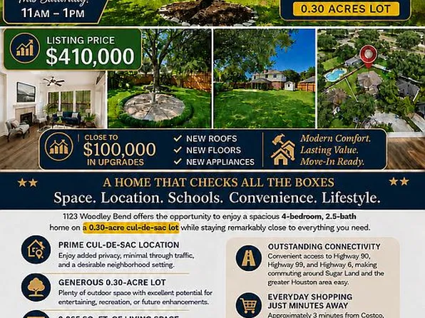 1123 Woodley Bnd, Sugar Land, TX 77479