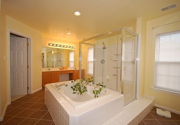 Master Bath with huge multi shower, soak tub, double vanity sinks, 2 WI-Closet