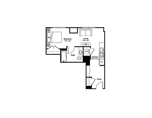 Floor plan Studio PH-S3