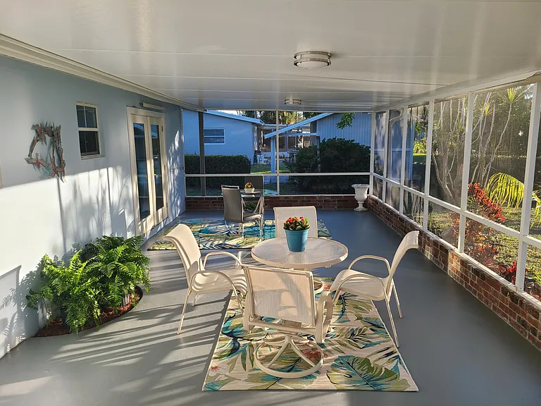 Patio looking south western exposure...during sunset