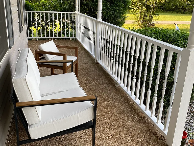 Front porch has been updated