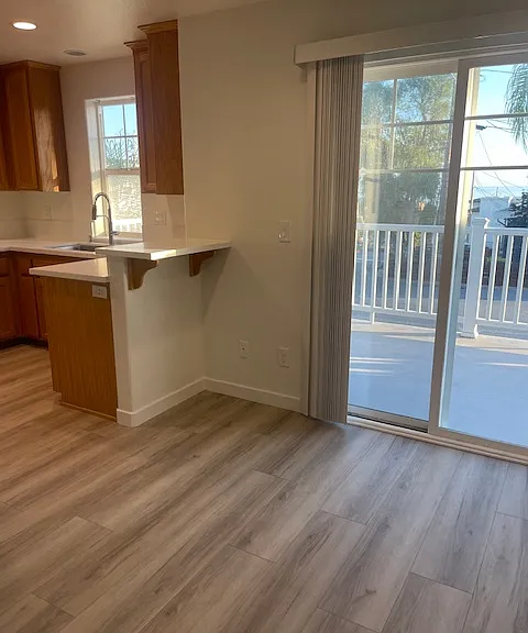 Dining room off the kitchen and deck