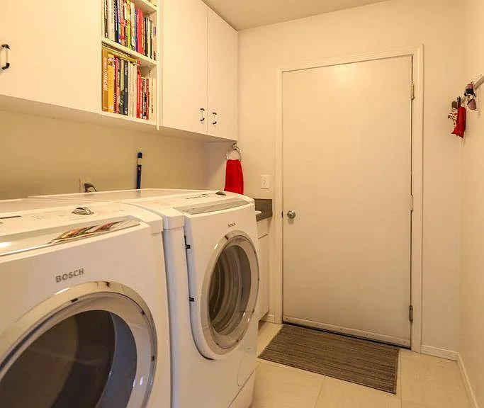 laundry room and garage door entrance