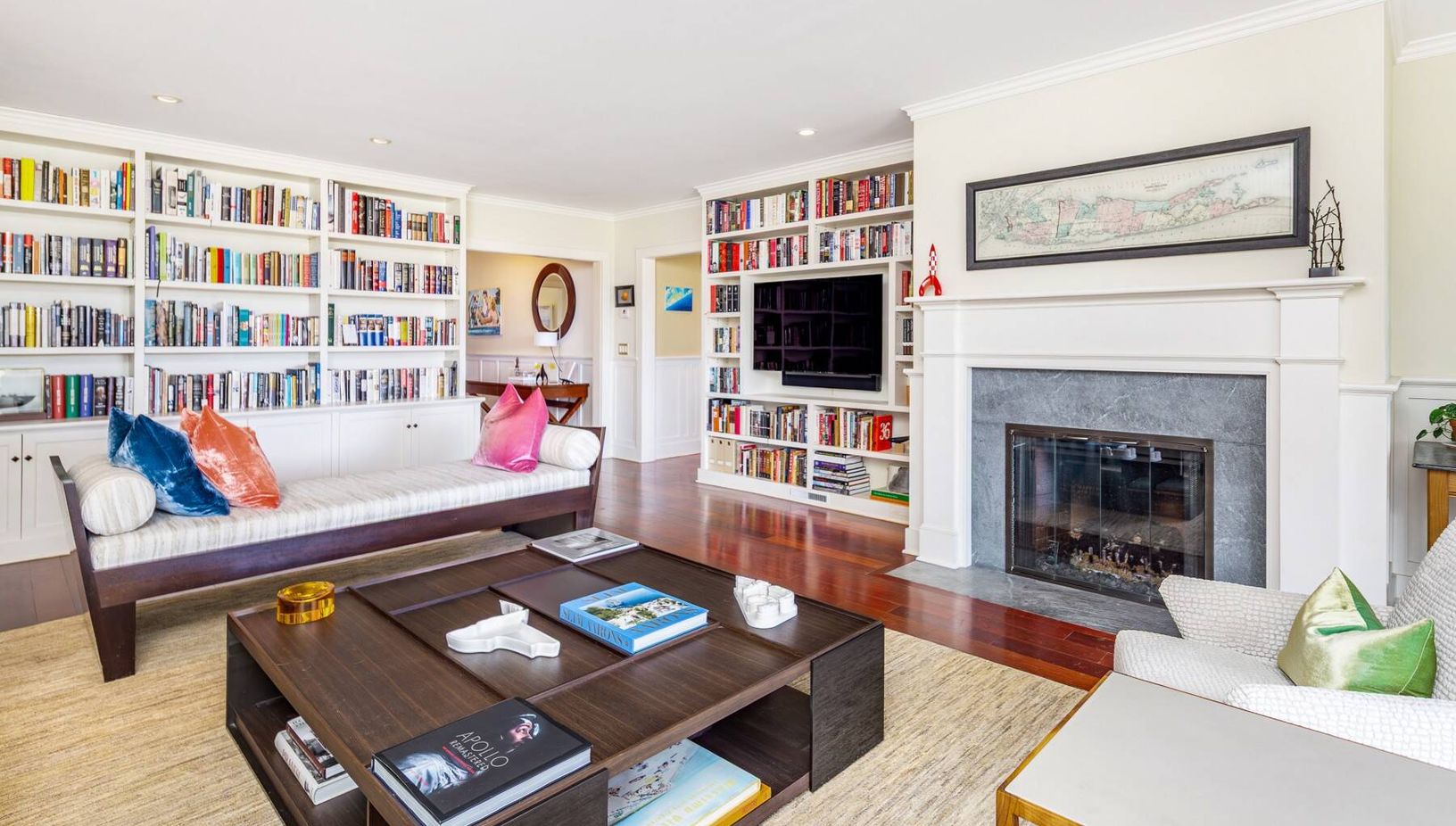 Casual Living with Gas Fireplace and TV